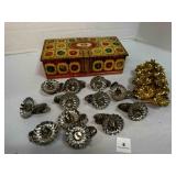 Candle Holders for Christmas Tree Clip-ons Gold &