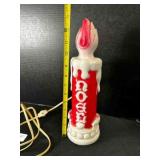 Empire Blow Mold Plastic Noel Candle 13"t, works
