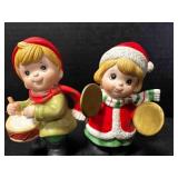 2 Homco Christmas Kids w/instruments