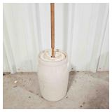 Vintage stoneware butter churn