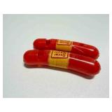 2 Red Oscar Meyer Plastic Whistles