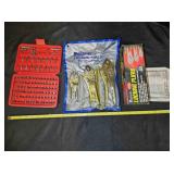 3 piece locking pliers set & 100 piece bit set