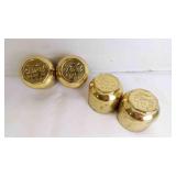 4 1909-27 Ford Model T Brass Hub Caps