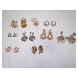 10 Pair Vintage Clip On Earrings