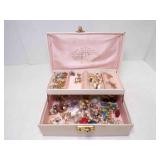 MCM Jewelry Box w/LOTS of Clip On Earrings