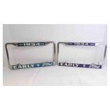 2 Metal 1934 Ford Early V8 License Plate Frames