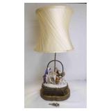 Vintage Dresden-Style Porcelain Figural Table Lamp