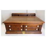 Vintage Slant-Front Wooden Secretary Writing Desk