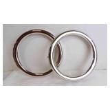 2 New Pair 1915-27 Model T Headlight Door Rims