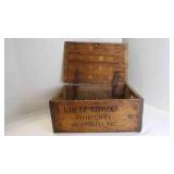 Antique 24-Pk Wood Beer Shipping Crate w/Latch Lid