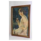 Vintage 1924 Coca-Cola Soda Fountain Girl Artwork
