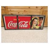Authentic 1940s Coca-Cola Metal Sign (Partial)