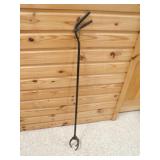 49" Long Antique Wrought Iron Log Grabber Lever