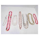 7 Vintage Beaded Necklaces