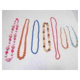 7 Vintage Beaded Necklaces