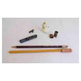 Assorted Pencils w/Eraser, Small Charms &