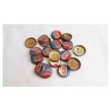 21 Vintage Cork-Lined Pepsi-Cola Bottle Caps