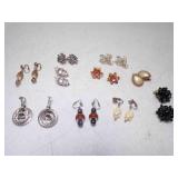 10 Pair Vintage Clip On Earrings