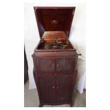 Antique Upright Victrola Phonograph Cabinet Player