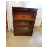 Antique 3-Tier Stacking Barrister Lawyers Bookcase