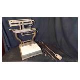 Antique Mercantile Platform Computing Scale Marble