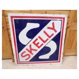 Vintage Double Sided Porcelain Skelly Brand Oil &