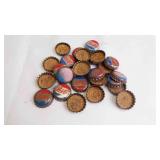 28 Vintage Cork-Lined Pepsi-Cola Bottle Caps