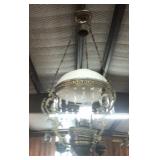 Antique Hanging Lamp Frosted Milk Glass Shade