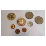 8Vintage Tokens, 1980 Canadian Quarter & Pennies