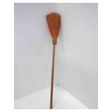Vintage Rustic Hearth Broom Natural Straw 38"