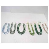 6 Multi Strand Vintage Beaded Necklaces