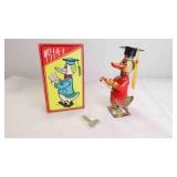 Vintage "Dr. Duck" Wind-Up Walking Tin Toy