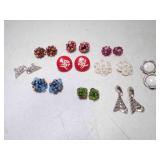 10 Pair Vintage Clip On Earrings