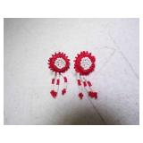 Vintage Hand Made Native American Beaded Clip On