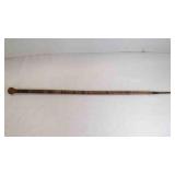 Antique Stacked Horn Wooden Walking Stick w/ Knob