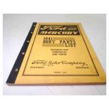 1941 Ford & Mercury Body Parts List Passenger Cars