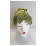 Vintage Feather-Covered Cocktail Hat 9" x 6ï¿½"