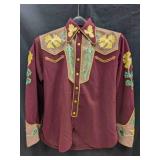Vintage "Frontex" Western Floral Embroidery Shirt