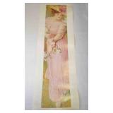 Antique Lithograph Print Titled "Spring Blossoms"
