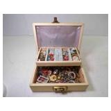MCM Jewelry Box FULL of Broken Pieces of Jewelry