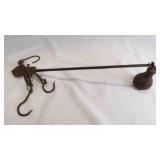 Antique Cast Iron Steelyard Balance Scale - 20ï¿½"L