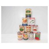 10 EMPTY Canned Goods Vintage Labels on EMPTY
