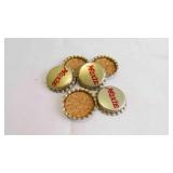 6 Vintage Cork-Lined Moxie Soda Bottle Caps