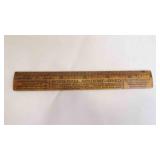 Vintage Boro Hall Academy Co-Ed 6" Wooden Ruler