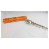 Vintage Kitchenware Metal Tongs in Original Box