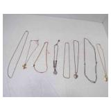 8 Vintage Fashion Jewelry Necklaces