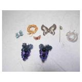 Butterfly Brooch & Stick Pin - Apple Brooch -