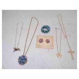White Plastic Rosary - Unicorn 2 Tone Necklace