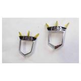 2 New 1955 Ford Trunk or Hood Bezel Emblems