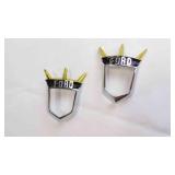 2 New 1955 Ford Trunk or Hood Bezel Emblems